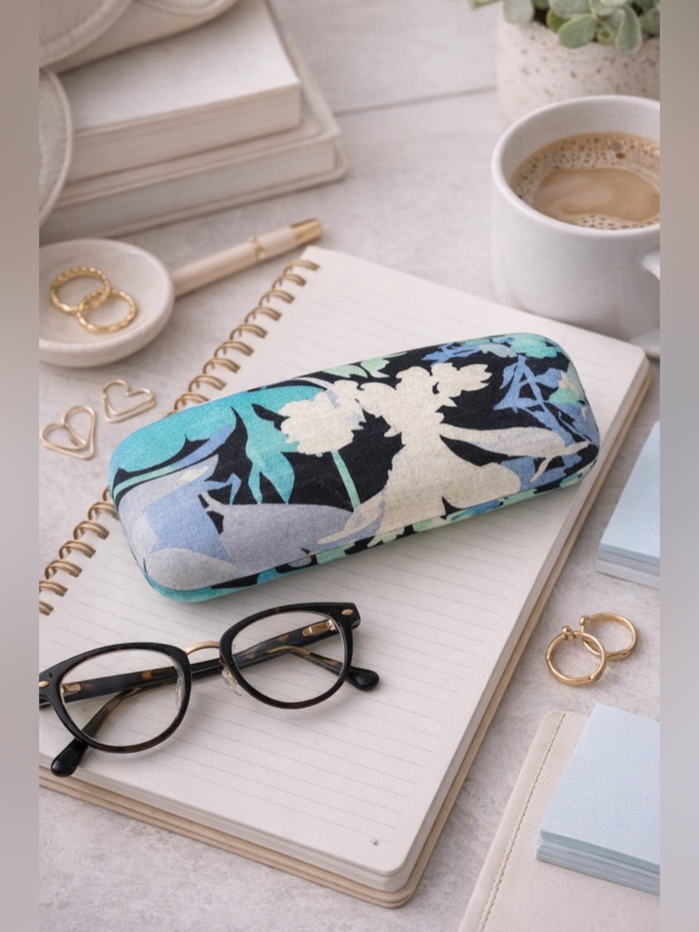 Vera Bradley Floral Eyeglass Case Hard Shell Travel Storage